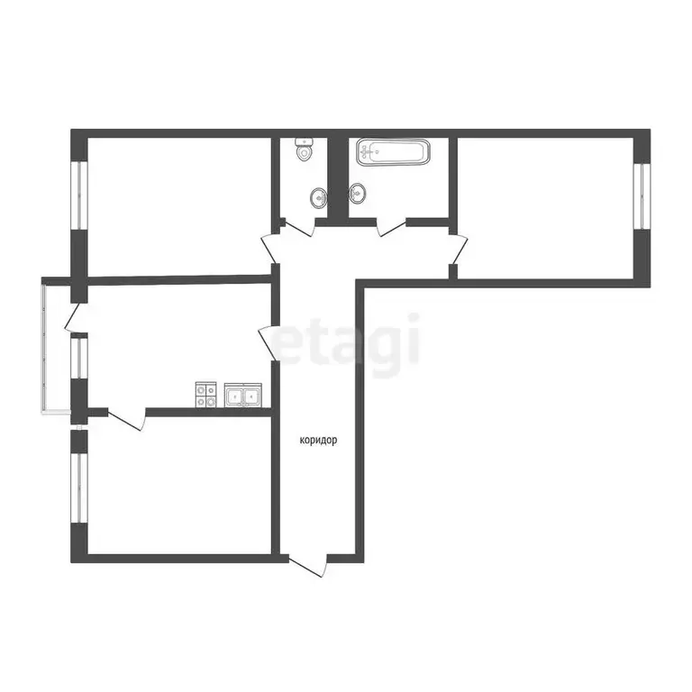 3-комнатная квартира: Тамбов, Астраханская улица, 181Вк1 (64.9 м) - Фото 0