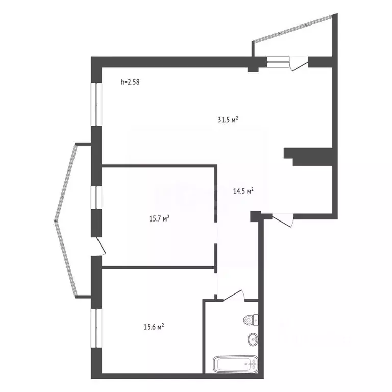 3-к кв. Красноярский край, Красноярск ул. Чернышева, 4 (81.6 м) - Фото 1