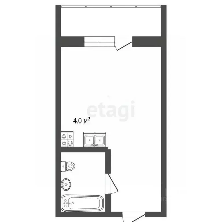 Студия Севастополь ул. Парковая, 11 (43.3 м) - Фото 2