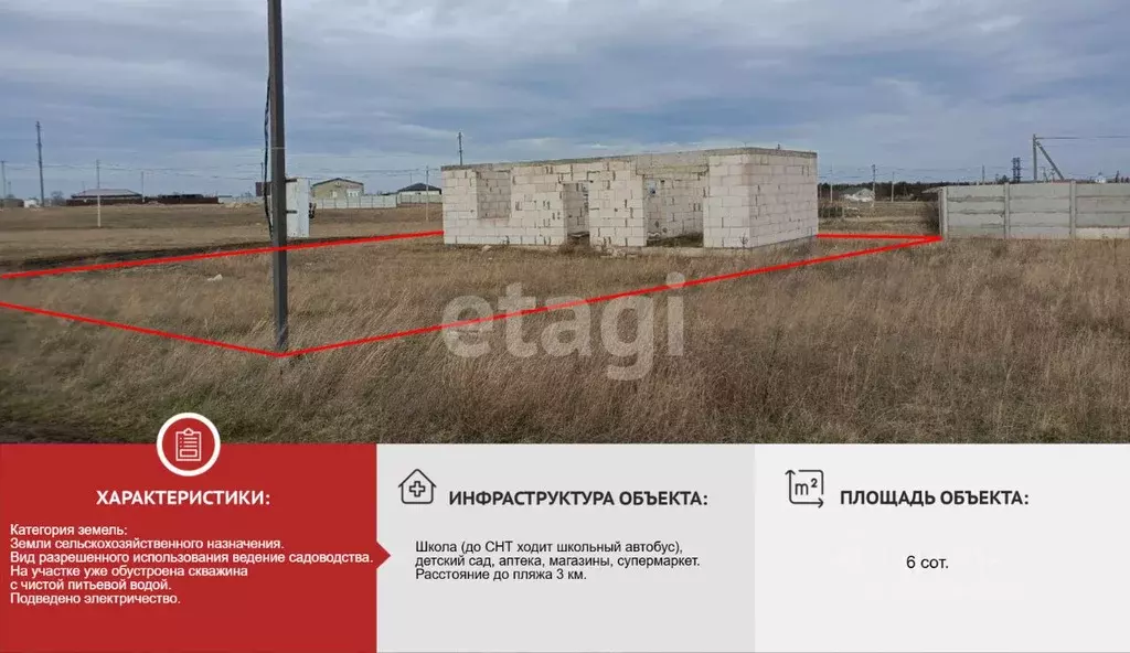 Участок в Крым, Черноморский район, с. Новосельское, Таврия СНТ ул. ... - Фото 1