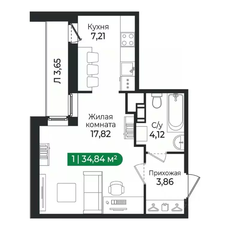 1-к кв. Ленинградская область, Сертолово Всеволожский район, Сертолово ... - Фото 1