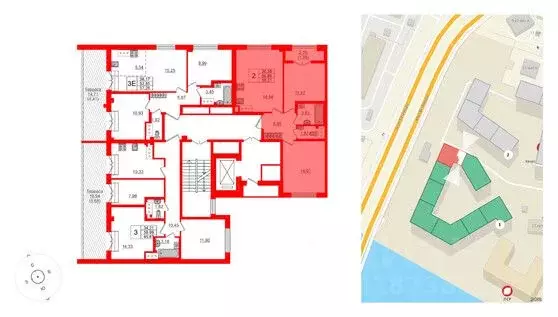 2-к кв. Санкт-Петербург Ремесленная ул., 15 (58.1 м) - Фото 1