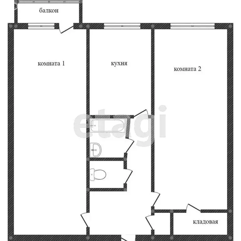 2-комнатная квартира: Миасс, улица Менделеева, 14 (43 м) - Фото 1