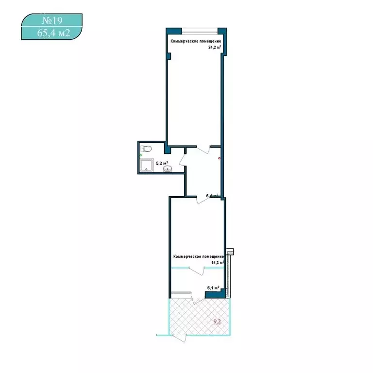 Помещение свободного назначения (65.4 м) - Фото 1