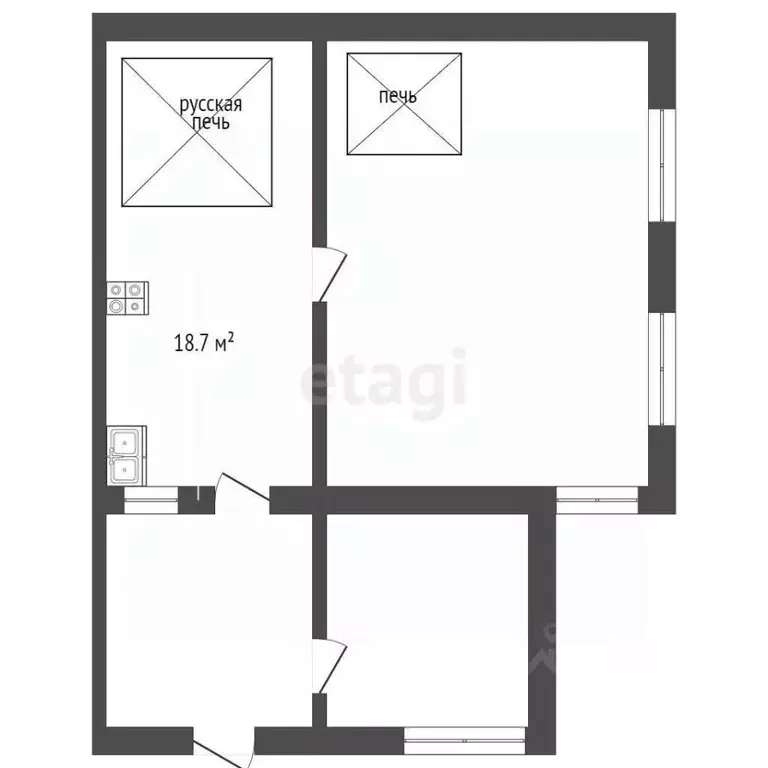 1-к кв. Вологодская область, Грязовецкий муниципальный округ, с. ... - Фото 2