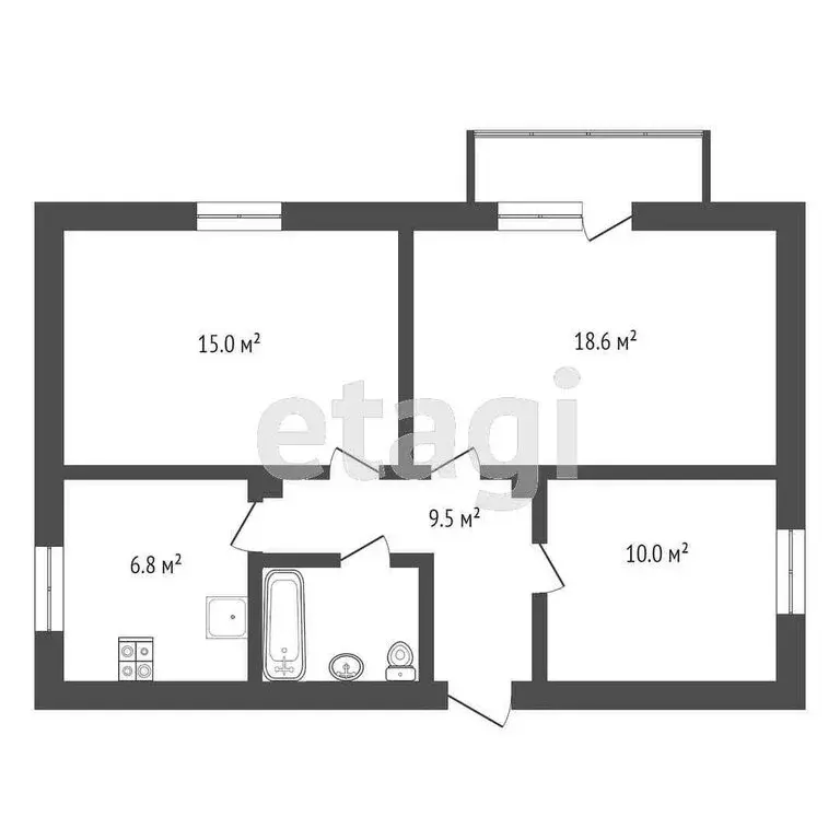 3-комнатная квартира: Тюмень, улица Ленина, 63 (73.7 м) - Фото 0