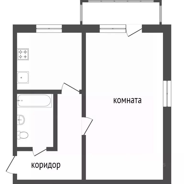 1-к кв. Бурятия, Улан-Удэ бул. Карла Маркса, 33 (32.0 м) - Фото 1