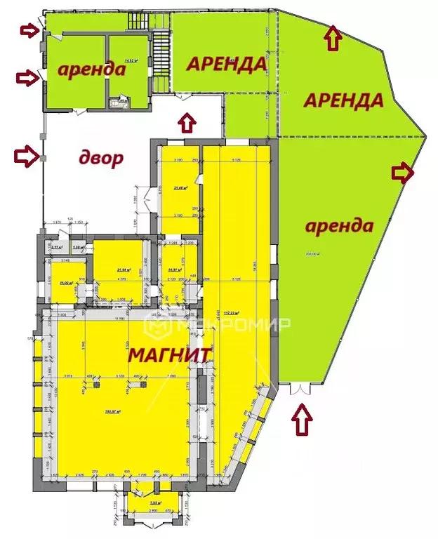 Торговая площадь в Орловская область, Орел Московская ул., 30 (402 м) - Фото 0