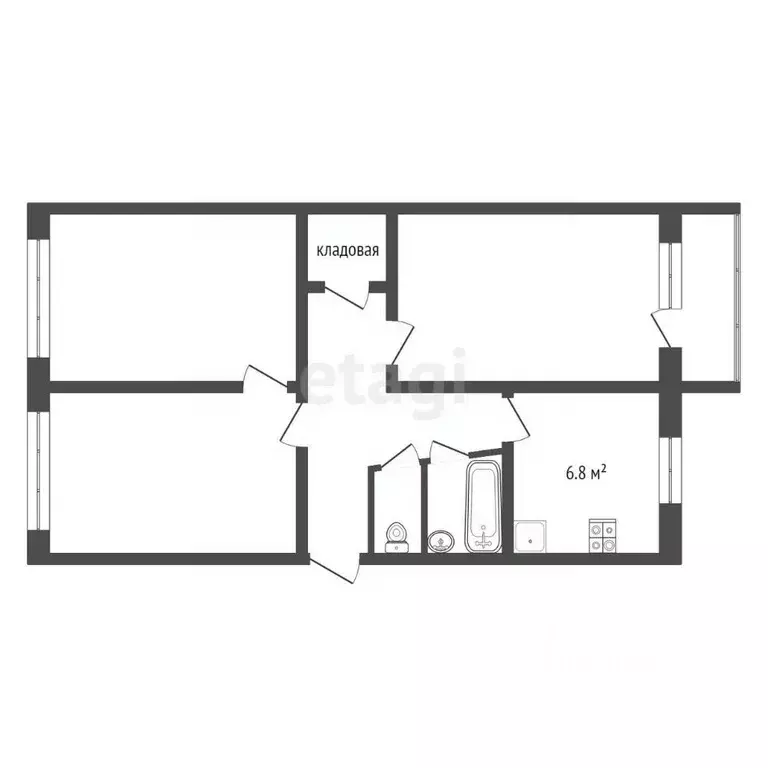 3-к кв. Владимирская область, Муром ул. Энгельса, 3 (61.9 м) - Фото 1