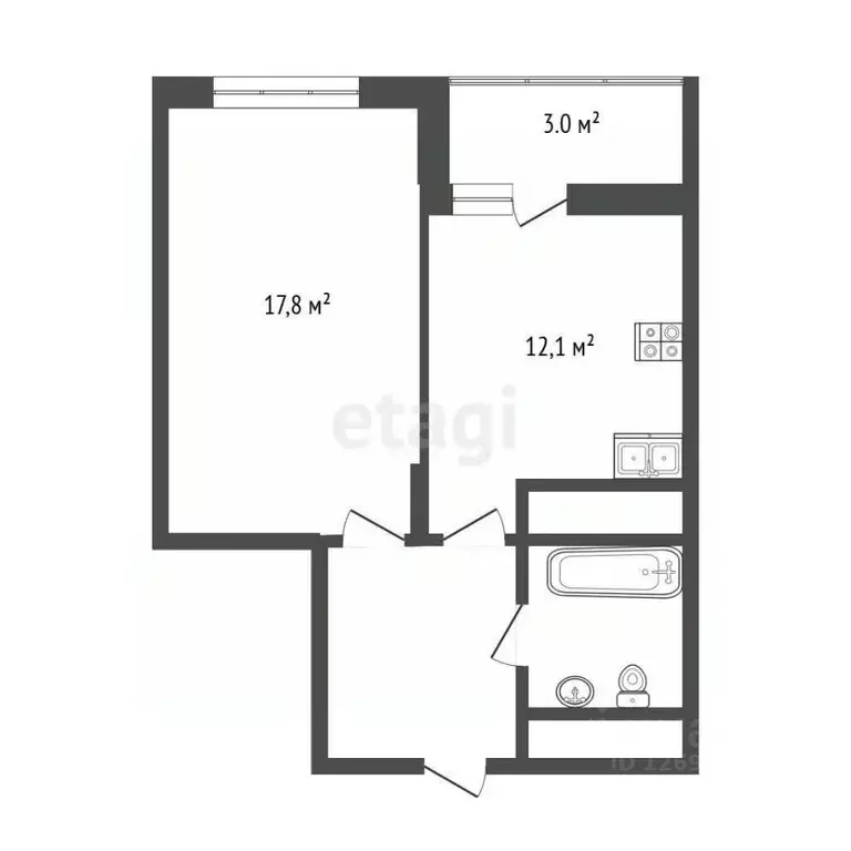 1-к кв. Московская область, Балашиха ул. Яганова, 3 (37.3 м) - Фото 2