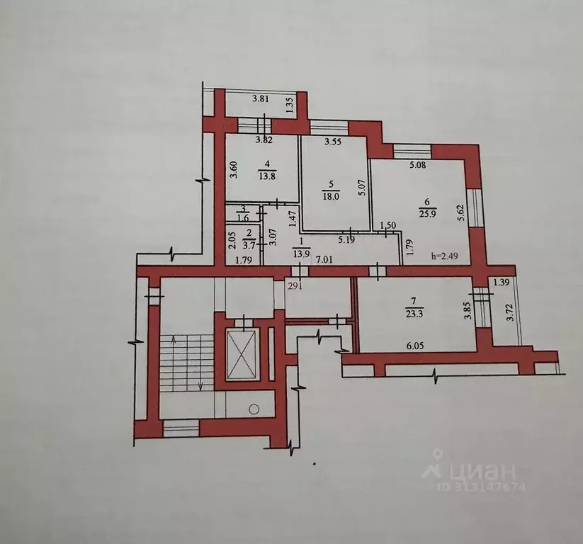 3-к кв. Амурская область, Благовещенск ул. Строителей, 68 (105.0 м) - Фото 1