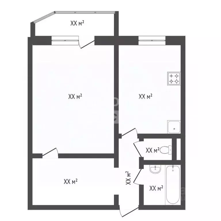 1-к кв. Тюменская область, Тюмень ул. Пермякова, 78к1 (45.0 м) - Фото 1