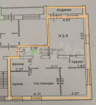 3-к. квартира, 83,4 м, 4/4 эт. - Фото 0