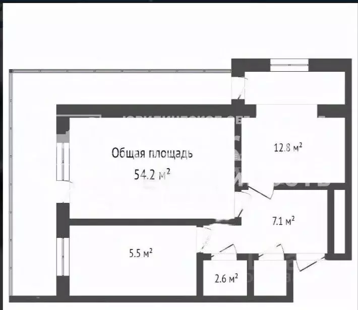 2-к кв. Кемеровская область, Кемерово ул. Халтурина, 37 (54.2 м) - Фото 1