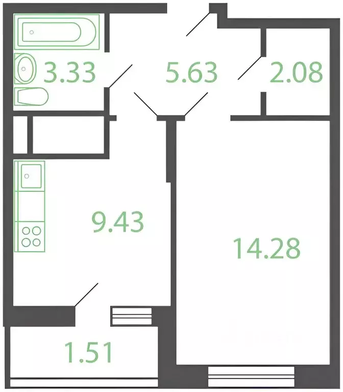 1-к кв. Московская область, Котельники Новые Котельники мкр, 2 (33.4 ... - Фото 2