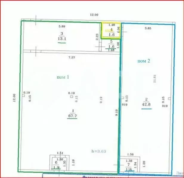 Помещение свободного назначения в Татарстан, Казань ул. Нариманова, 25 ... - Фото 2