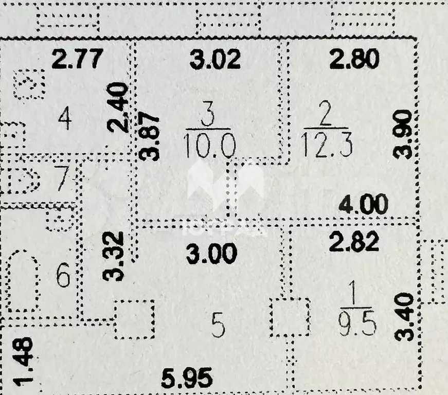 3-к. квартира, 61 м, 2/5 эт. - Фото 0