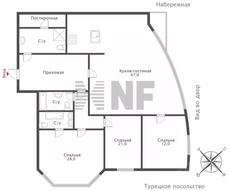 4-к кв. Москва 7-й Ростовский пер., 15 (200.0 м) - Фото 1