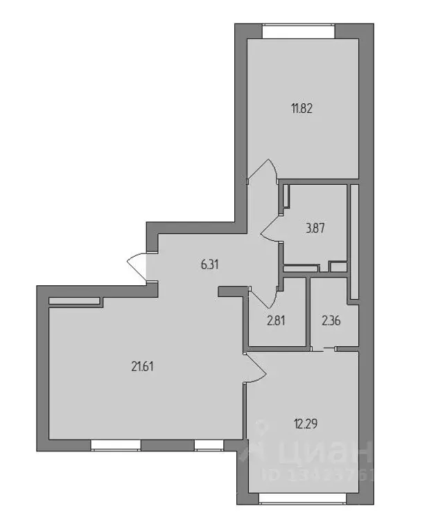 3-к кв. Башкортостан, Уфа Коммунистическая ул., 109 (59.2 м) - Фото 2