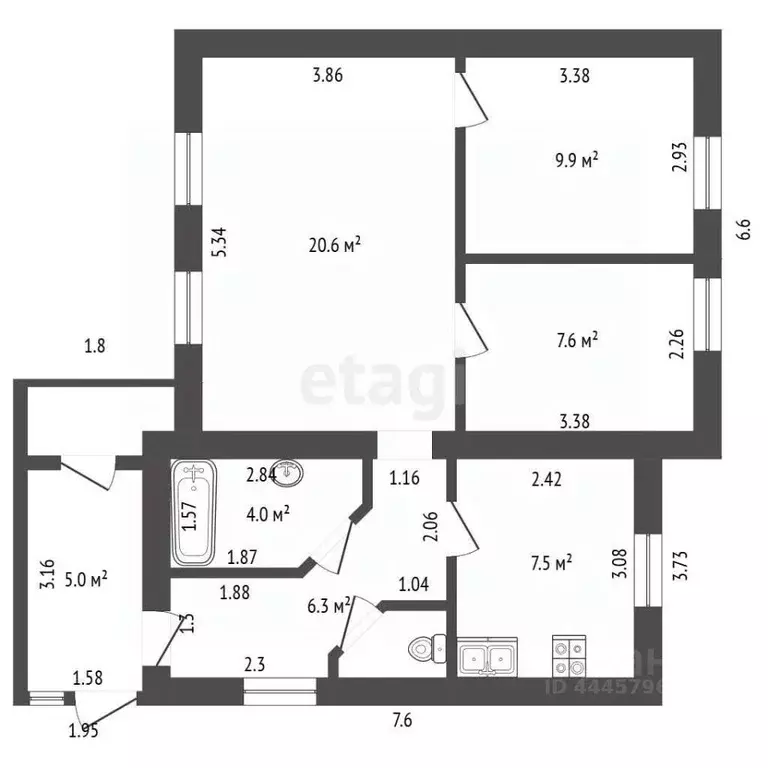 Дом в Челябинская область, Челябинск Запорожская ул., 9 (62 м) - Фото 2