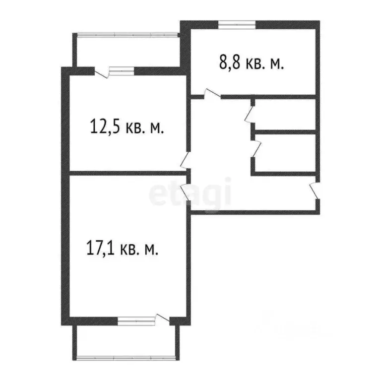 2-к кв. Белгородская область, Белгород бул. Юности, 7 (53.2 м) - Фото 2