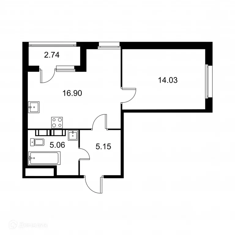Продаётся 1-к квартира, 42.5 м - Фото 0