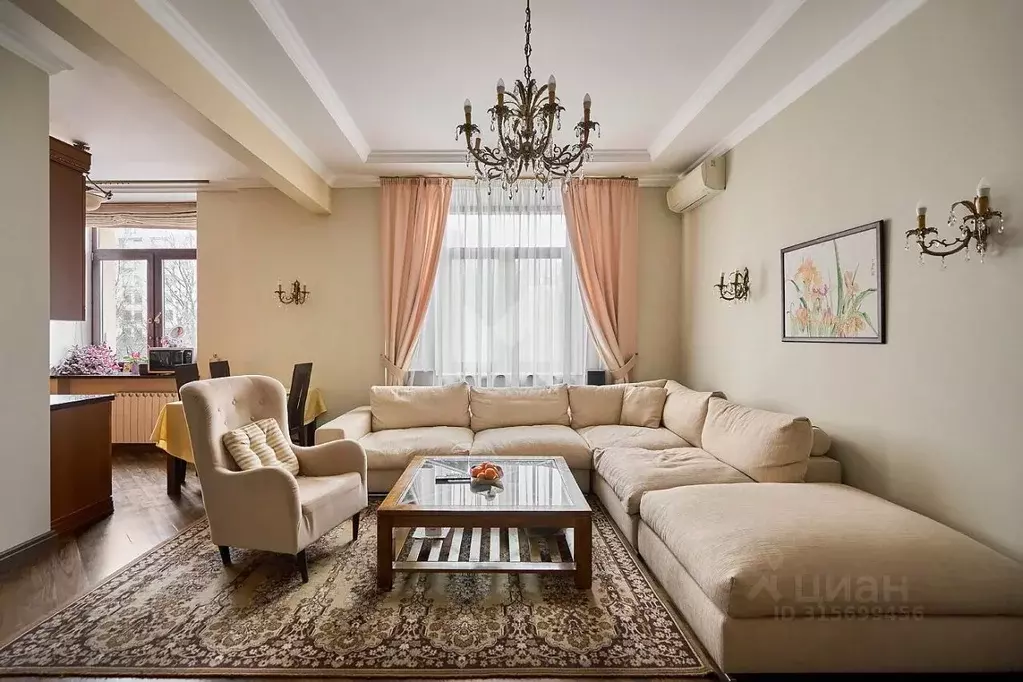 3-к кв. Москва Глубокий пер., 1/2 (97.0 м) - Фото 1