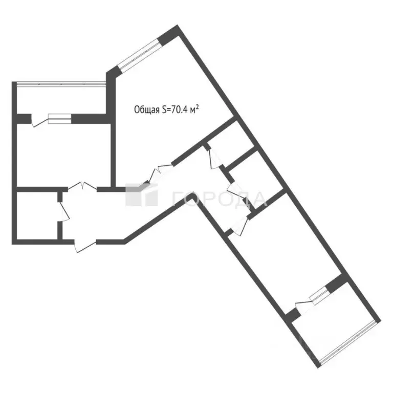 2-к кв. Новосибирская область, Новосибирск ул. Есенина, 67 (67.2 м) - Фото 1