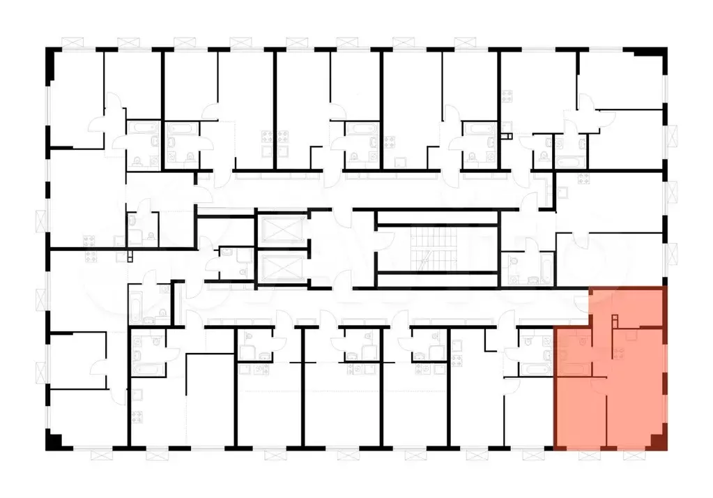 1-к. квартира, 40 м, 9/9 эт. - Фото 1