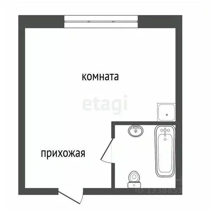 Студия Красноярский край, Красноярск ул. Демьяна Бедного, 22 (12.9 м) - Фото 2