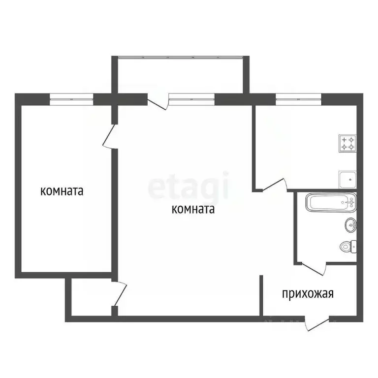 2-к кв. Красноярский край, Красноярск ул. Маерчака, 43в (42.1 м) - Фото 1