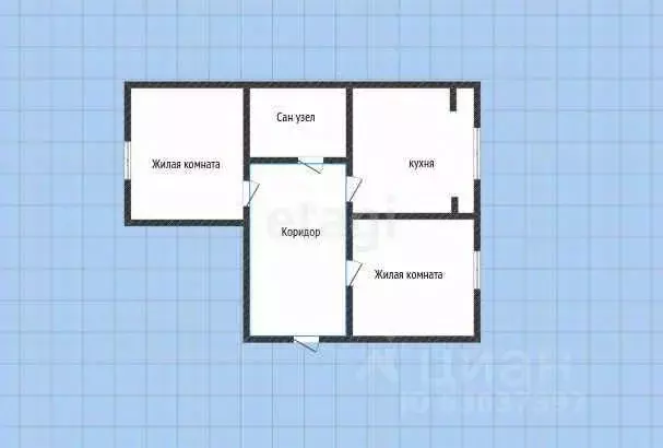 2-к кв. Краснодарский край, Горячий Ключ ул. Репина, 15 (60.0 м) - Фото 1
