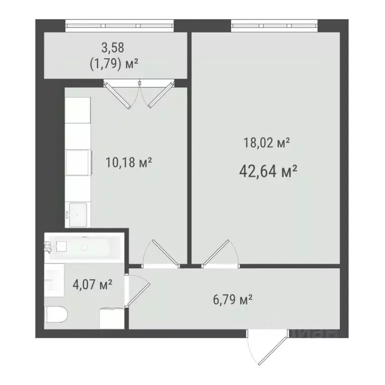 1-к кв. Сахалинская область, Южно-Сахалинск Зеленая Планета на Мира ... - Фото 1