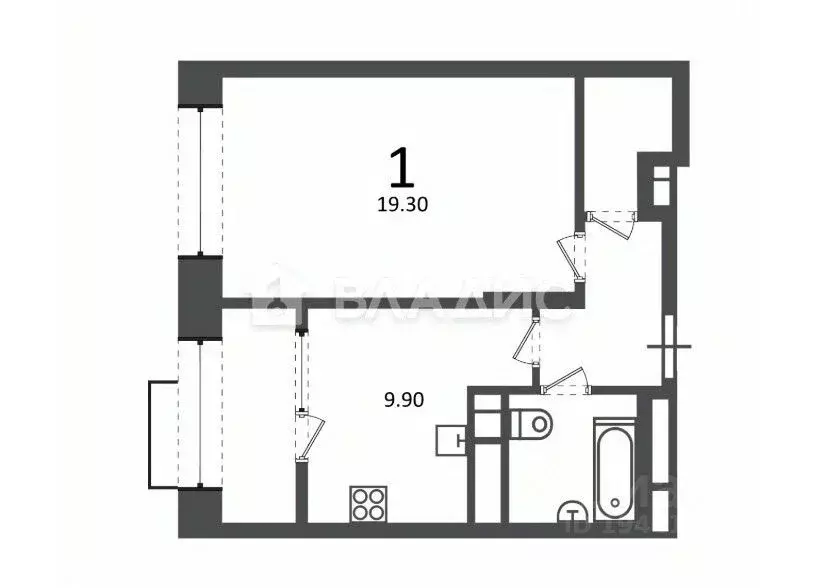 1-к кв. Москва Клинская ул., 2А (40.3 м) - Фото 2