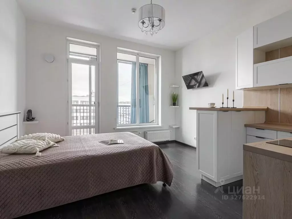 Студия Санкт-Петербург ул. Владимира Пчелинцева, 6к1 (23.7 м) - Фото 1