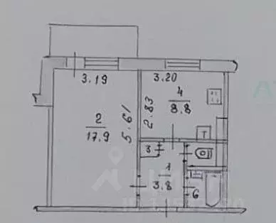 1-к кв. Крым, Симферополь ул. Ковыльная, 76 (35.7 м) - Фото 1