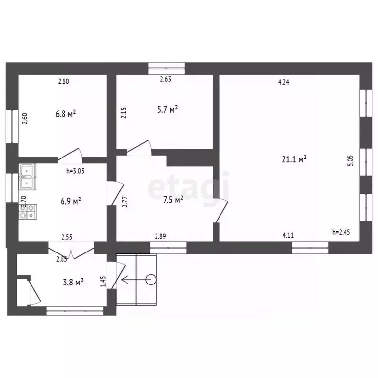 Дом в Челябинская область, Челябинск Иртышская ул., 16 (52 м) - Фото 1
