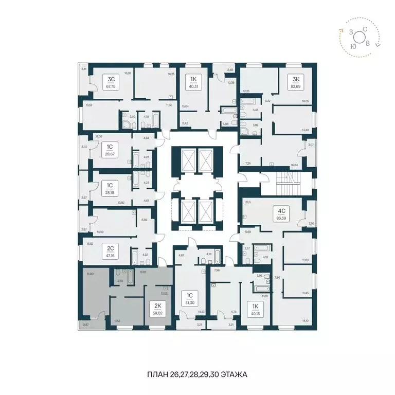 2-комнатная квартира: Новосибирск, Красный проспект, 167к4 (59.9 м) - Фото 1