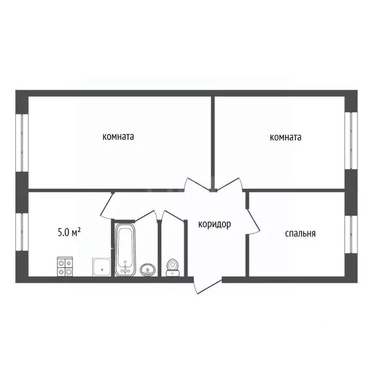 3-к кв. Тамбовская область, Тамбов ул. Володарского, 4 (65.1 м) - Фото 2