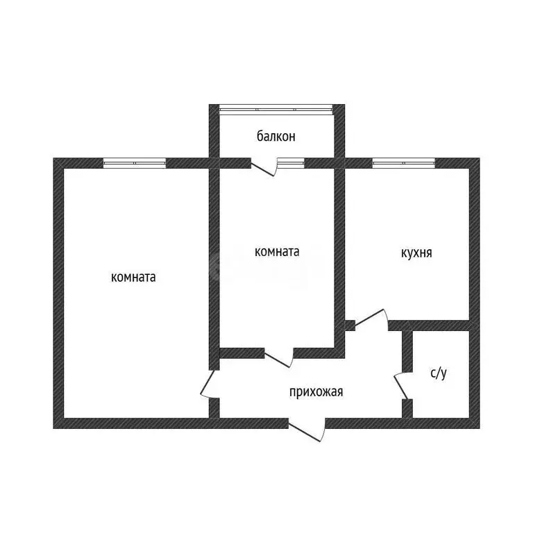 2-комнатная квартира: Горячий Ключ, улица Тельмана, 56 (46.8 м) - Фото 1