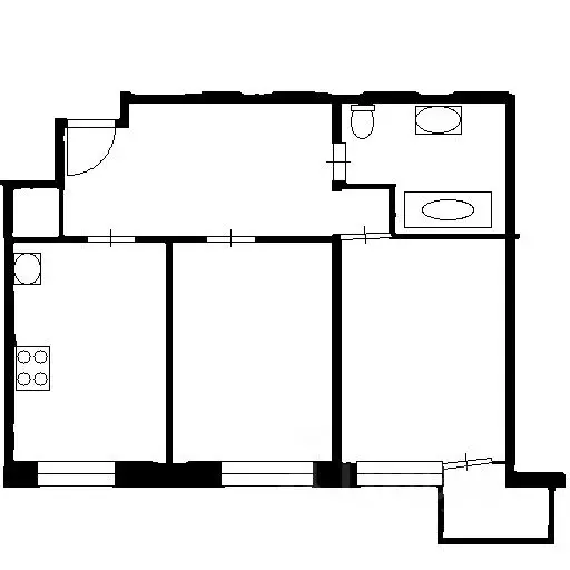 2-к кв. Санкт-Петербург Ждановская ул., 45 (69.0 м) - Фото 1