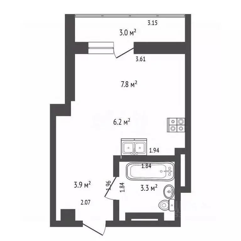 Студия Ростовская область, Ростов-на-Дону Ворошиловский просп., 82/4 ... - Фото 2