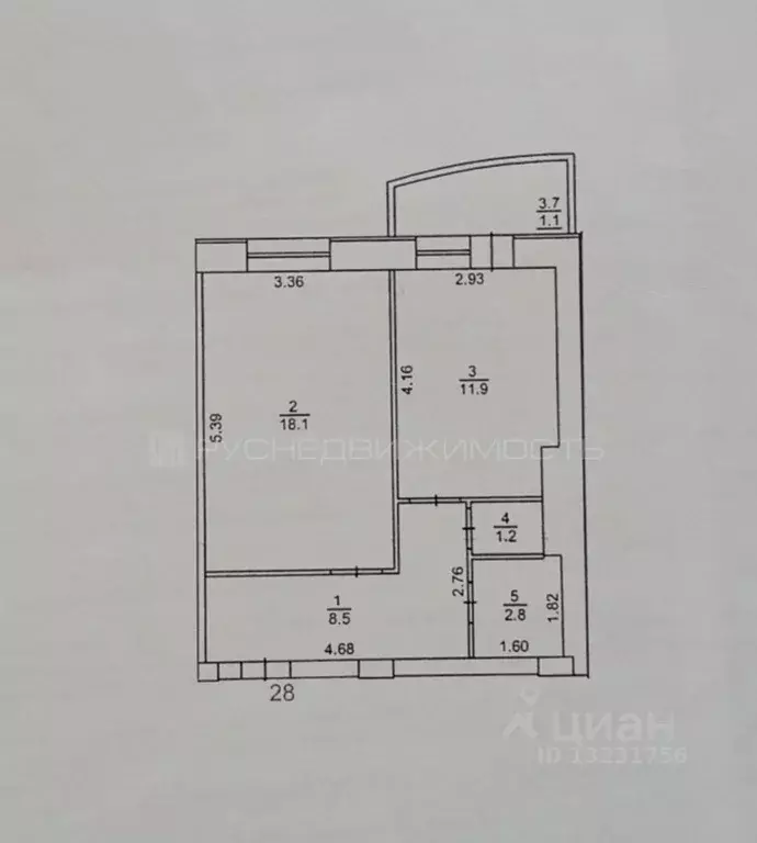 1-к кв. Кировская область, Киров Октябрьский просп., 155 (42.5 м) - Фото 2