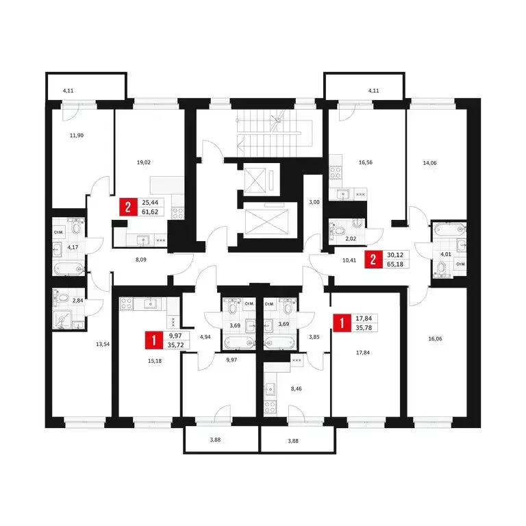 1-комнатная квартира: Уфа, Большая Московская улица, 11 (35.78 м) - Фото 2