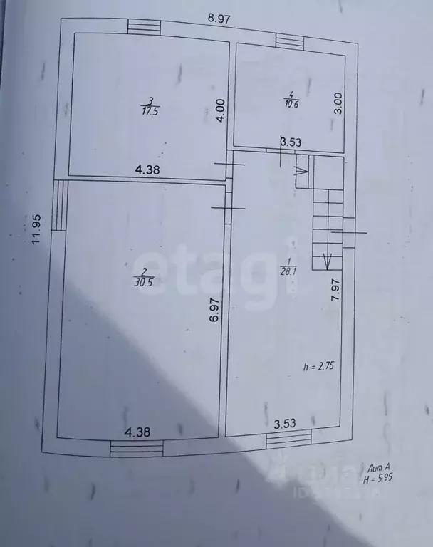 Дом в Татарстан, Лаишевский район, с. Державино ул. Заббарова, 1Б (151 ... - Фото 2