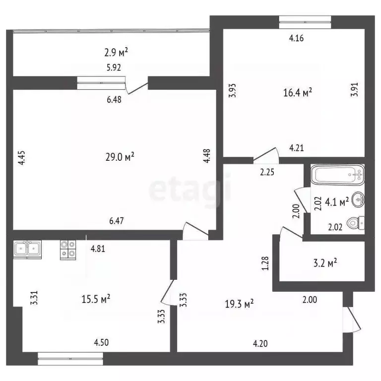 2-к кв. Башкортостан, Стерлитамак Солнечный мкр, ул. Юрматинская, 5 ... - Фото 2