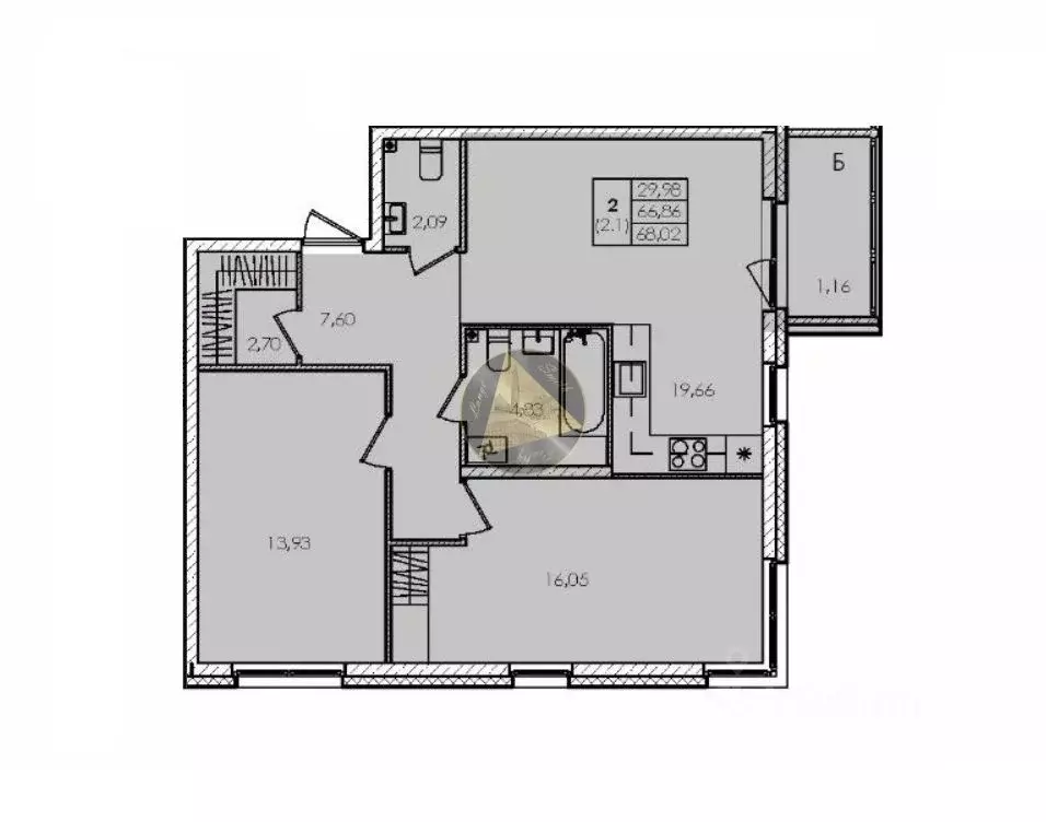 2-к кв. Санкт-Петербург, Санкт-Петербург, Сестрорецк Авиационная ул., ... - Фото 2