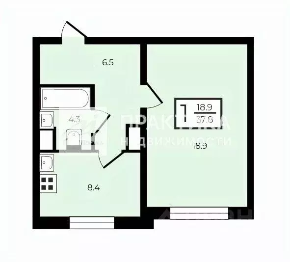 1-к кв. Москва ул. Хачатуряна, 7 (37.8 м) - Фото 2