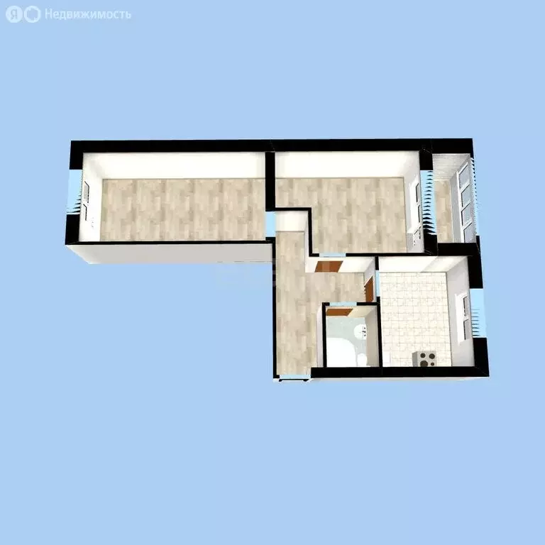 2-комнатная квартира: Уфа, улица Академика Курчатова, 65/6 (54.7 м) - Фото 0