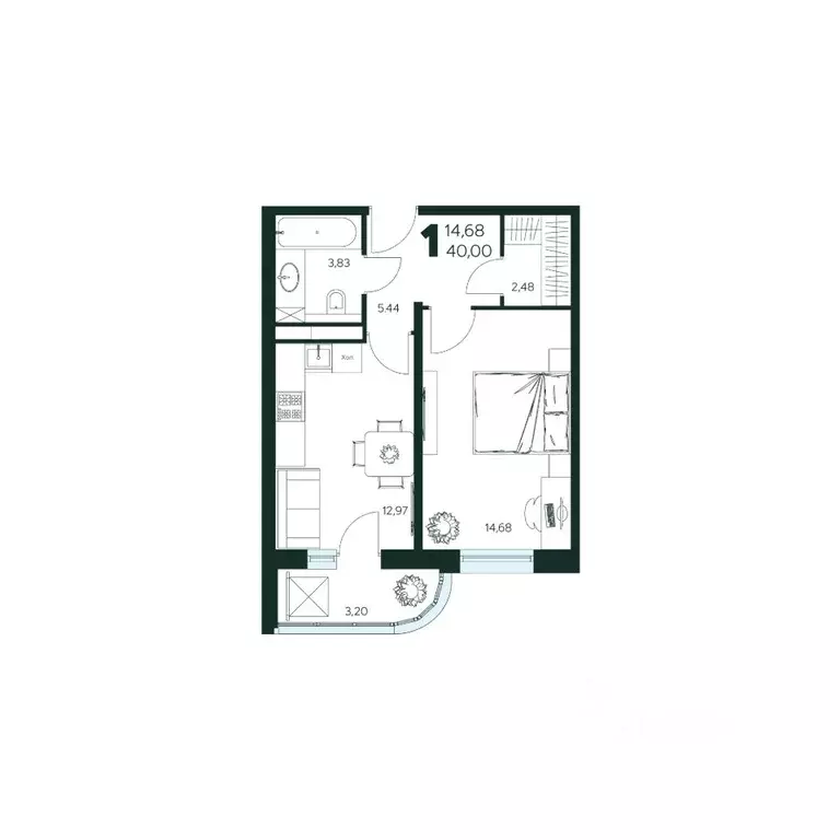 1-к кв. Московская область, Химки Сходня мкр, Первомайская ул., ... - Фото 1